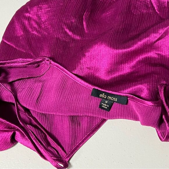 𝅺🆕 Ella Moss Izzy Open Shoulder Top in Wine - Picture 8 of 10